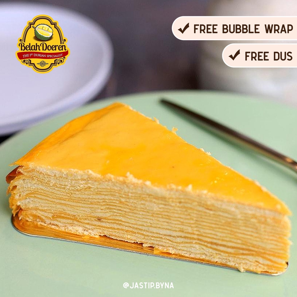 Jual BELAH DOEREN DURIAN MILLE CREPE 1 SLICE DESSERT MAKANAN CEMILAN