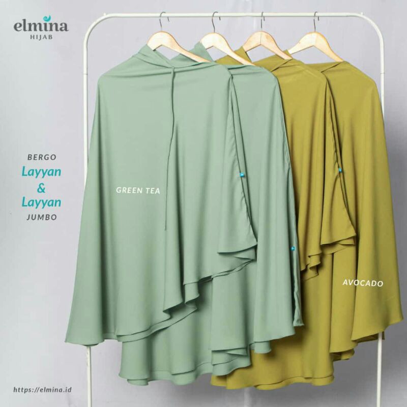 Bergo Layyan Bergo Instan Tali by Elmina Hijab-Avocado