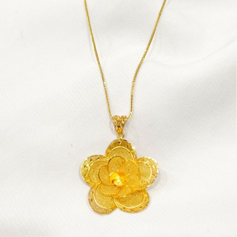 Kalung Necklace smile Chain Flirting Medallion Pemata Putih swarovski Gold Shop Emas asli