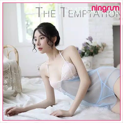 Ningrum Pakaian Dalam Wanita Lingerie Sexy jala gaun tidur panas erotis tali bahu baju tidur - 4008