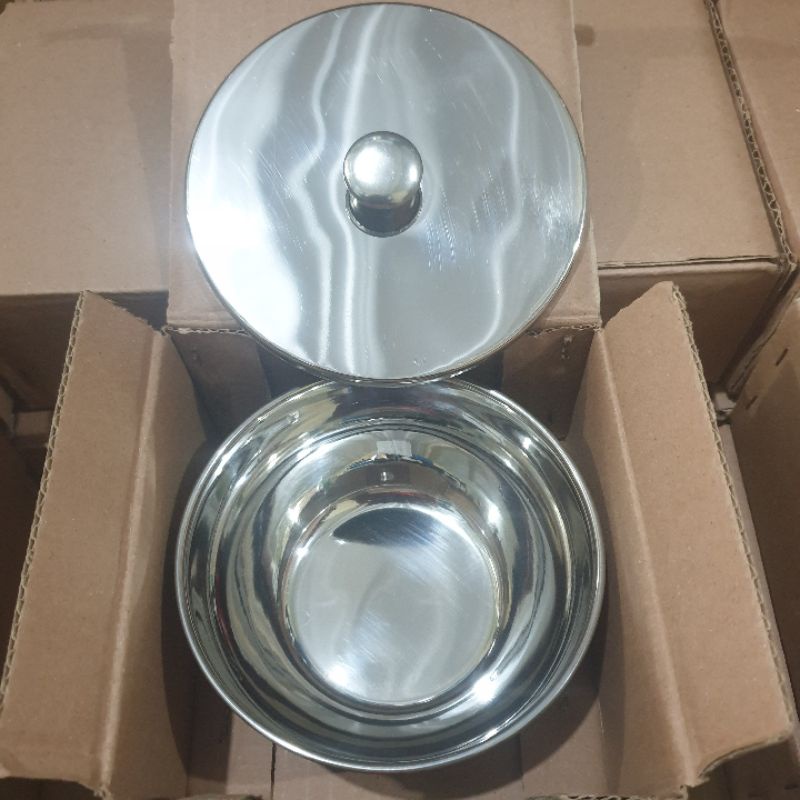 Bowl Stainless 12.5 cm Kom Tutup Iodine Cup Kom Betadine