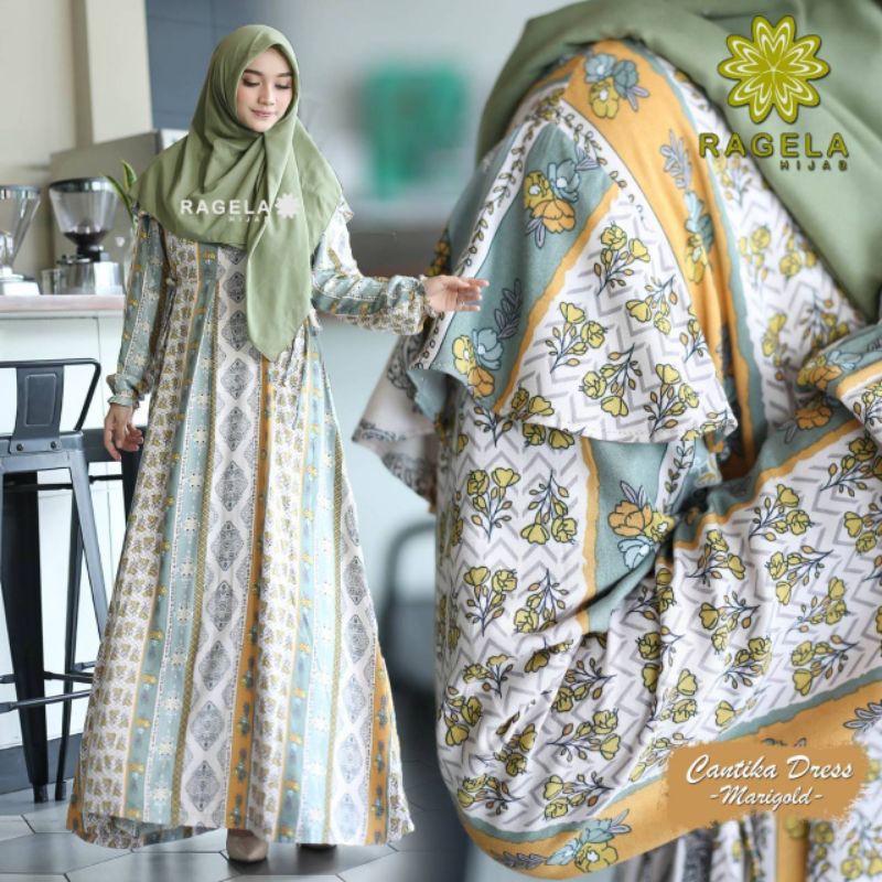 Cantika homedress gamis rayon ragela