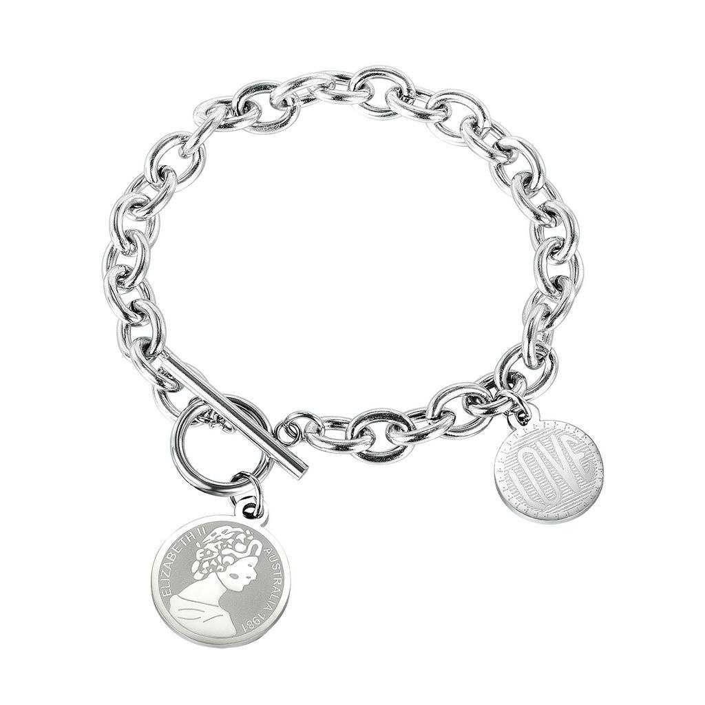 Fashion Bracelet Titanium Steel Letter Pendant