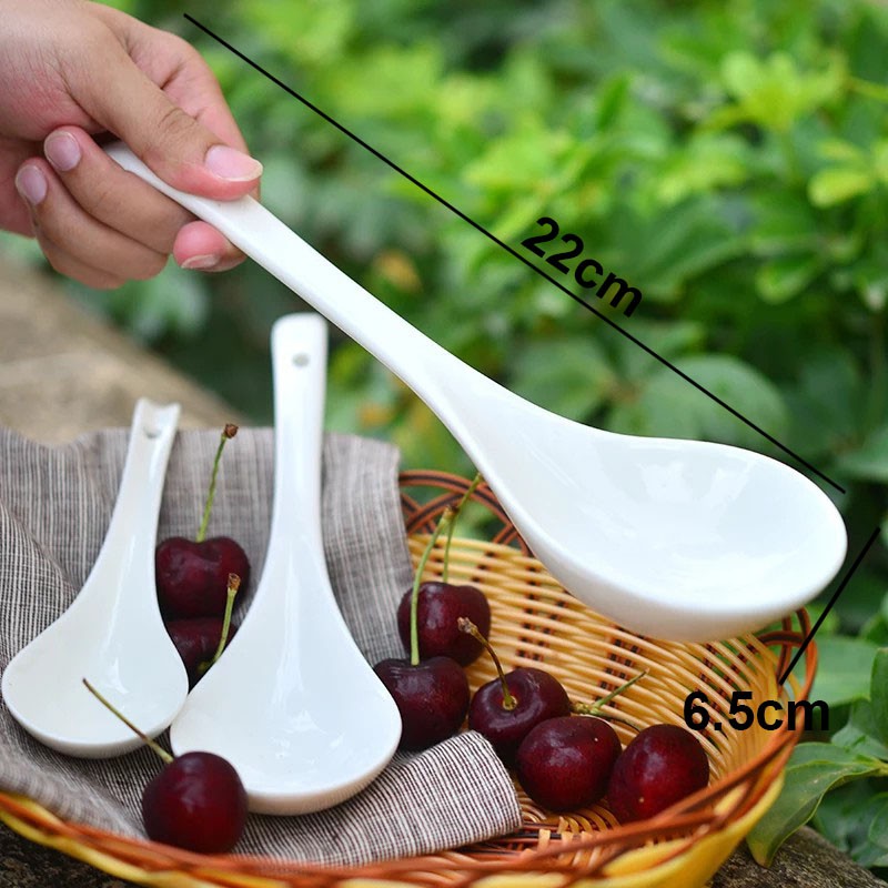 Sendok Bebek Sayur/Bubur Bahan Keramik Ukuran 12.5cm/14cm/22cm Harga/1Pcs