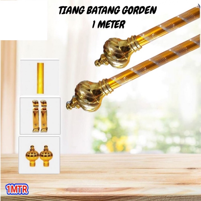 batang gorden gagang gorden gold set lengkap