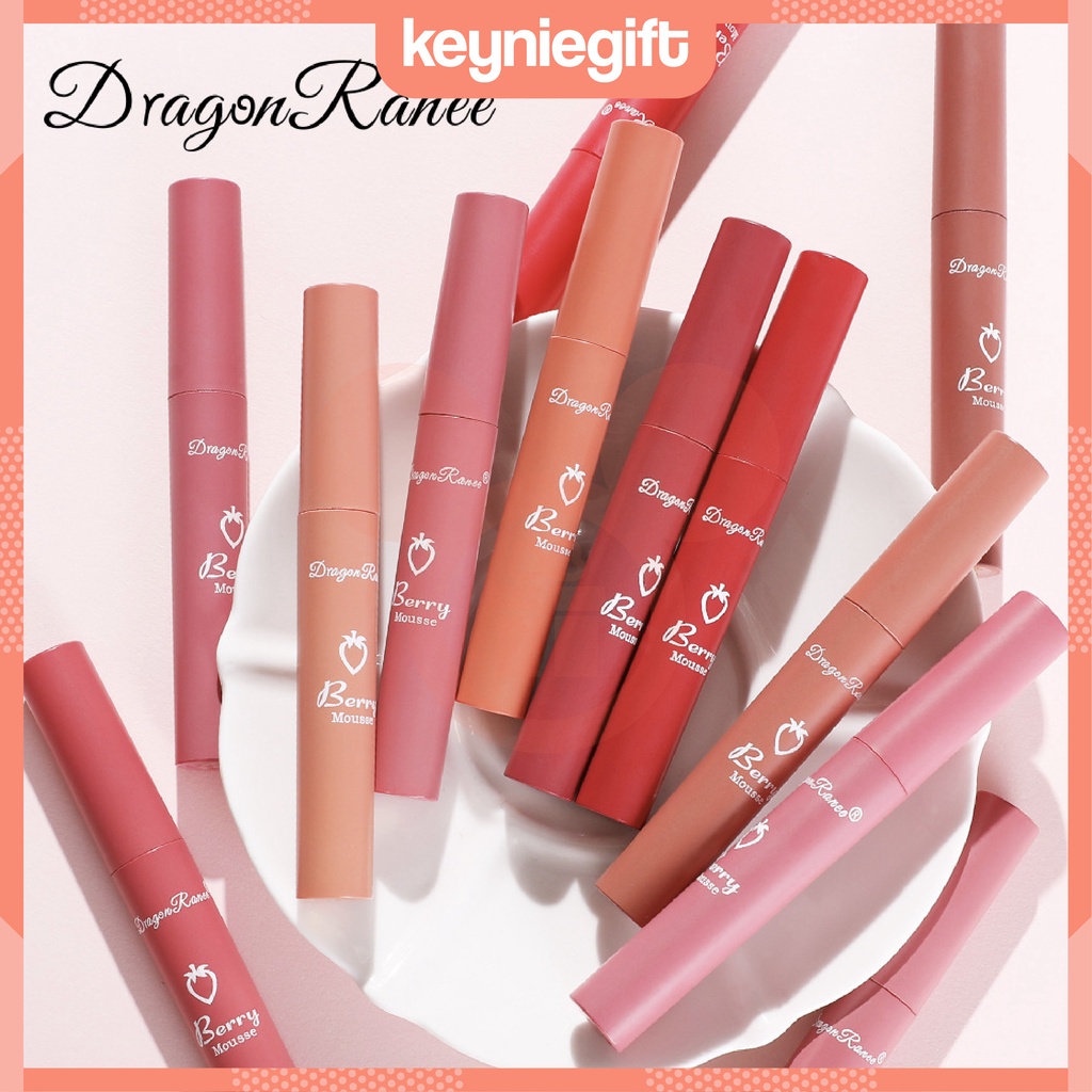 Dragon Ranee Berry Mousse Lipstick Lip Matte Waterproof Last Long Lipstik Buah DR002