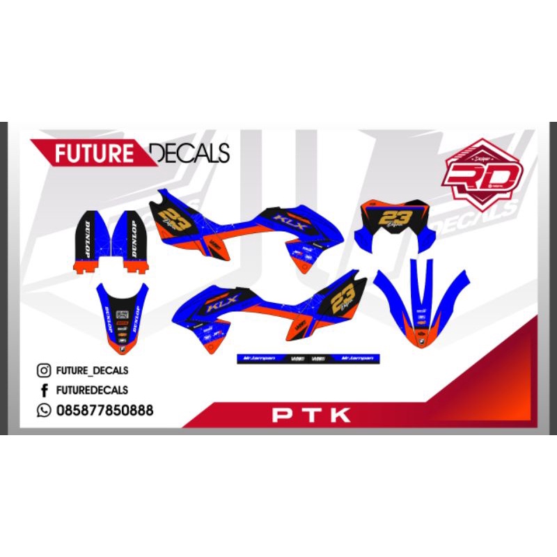 DECAL KLX BF/ D TREKER GLOSY