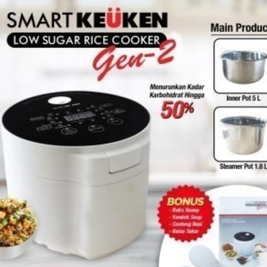 KEUKEN RICE COOKER LOW CARBO RENDAH GULA GEN 2 BYE DIABETES