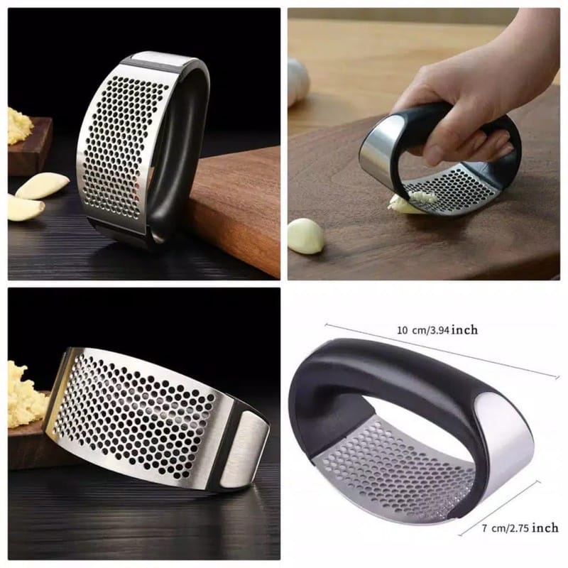 (JY)Alat Penggerus Bawang / Penghancur Penghalus Bawang Putih / Garlic Press Chopper Stainless Steel