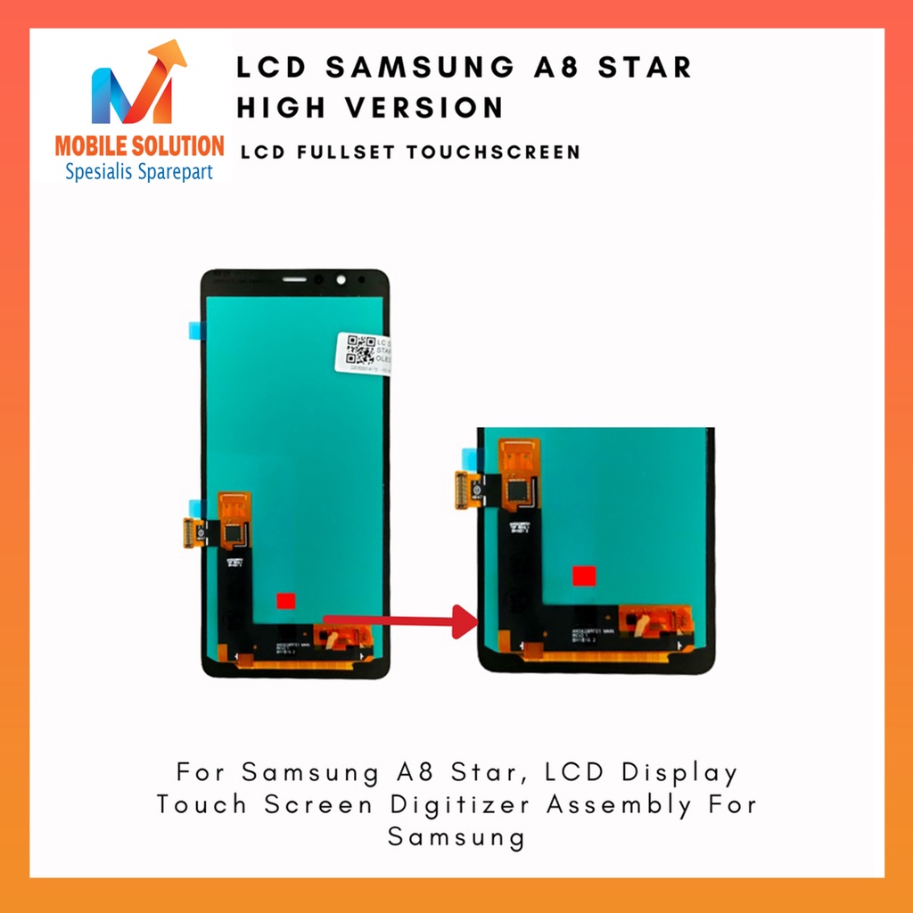 Grosir LCD Samsung A8 Star Fullset Touchscreen  OLED 100% Garansi 1 Bulan + Packing / Bubble