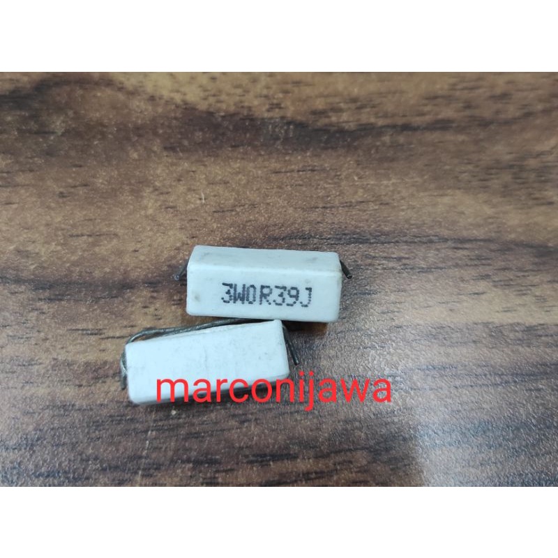 Resistor 3wat 0.39 ohm putih asli