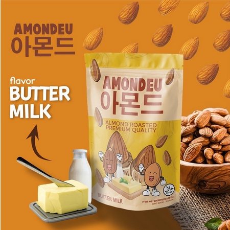 PMS265 AMONDEU SNACK IBU HAMIL&amp;MENYUSUI ALMOND ROASTED WITH HONEY 30GR