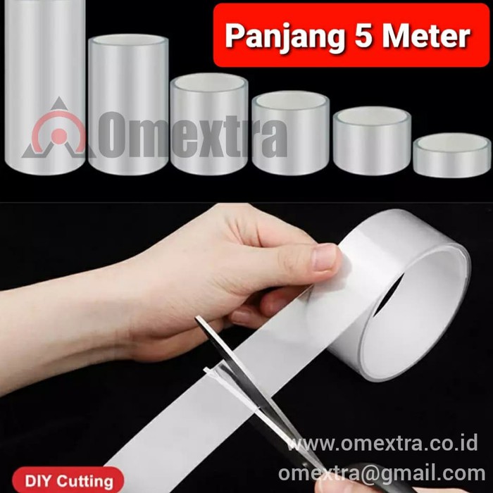 

Stiker Transparan Anti Gores Sticker Protector Omextra High Bond DIY - Lebar 2 cm Eksklusif
