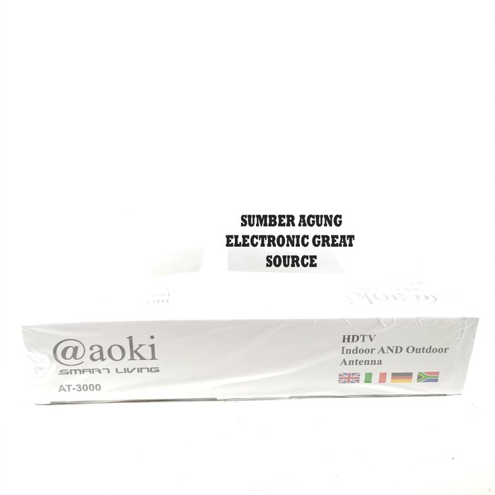 Aoki Antena AT3000 HDTV Indoor Outdoor Anten VHF UHF Gambar Jernih Lan