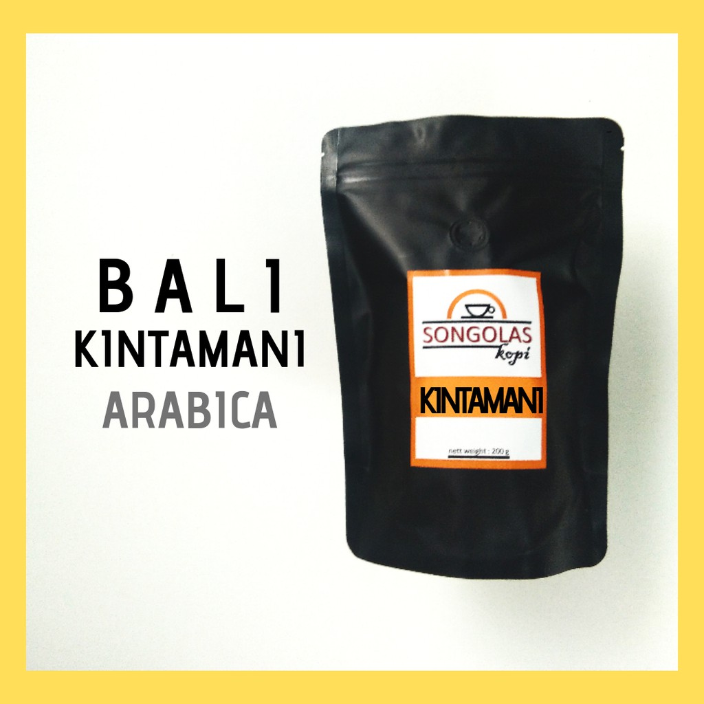 

Kopi Arabica BALI KINTAMANI 200gr Biji Kopi atau Bubuk SONGOLAS KOPI