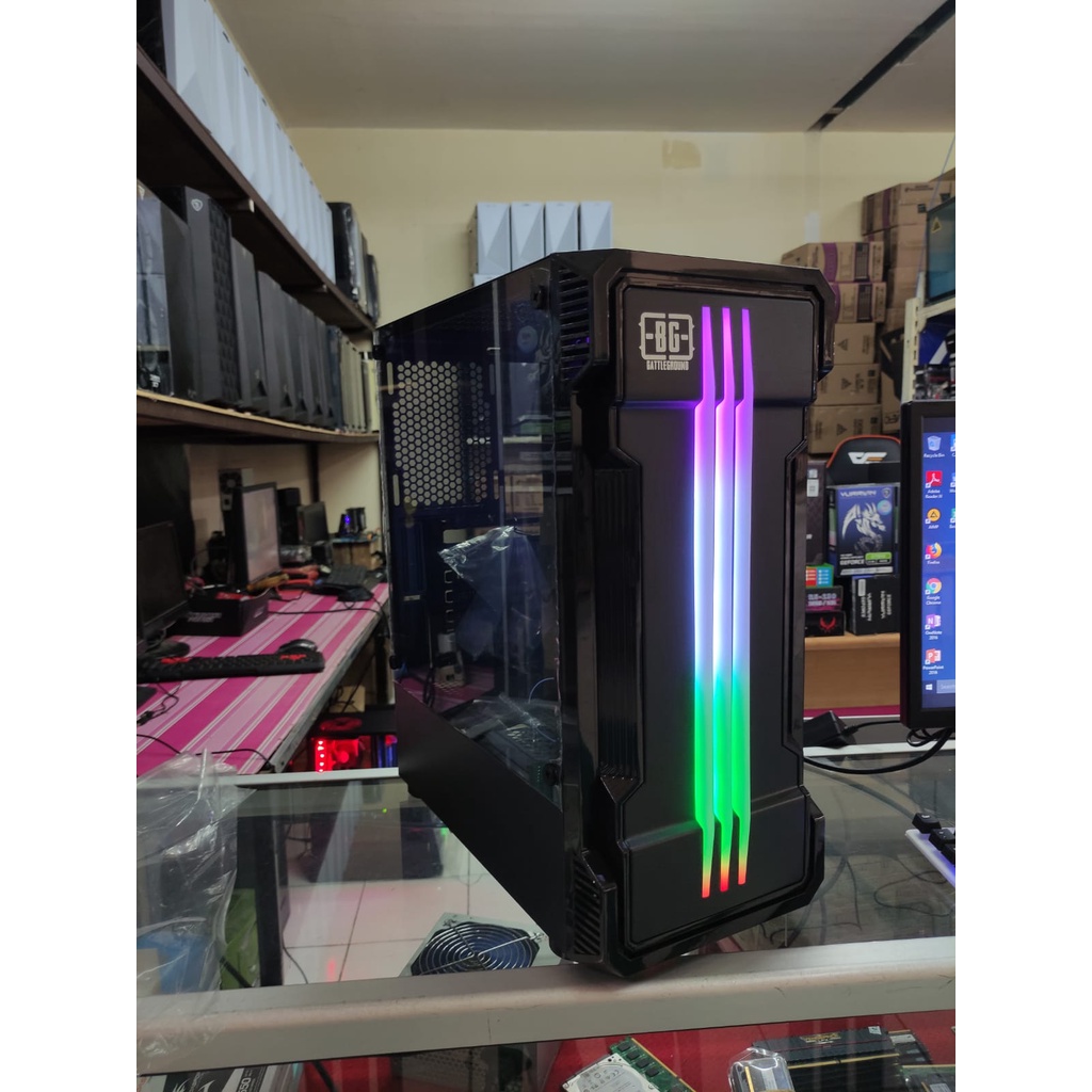 pc  i5 vga gtx 1050ti led 19in agan punya led 19in