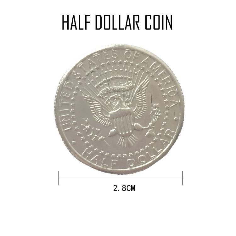 Alat Sulap Coin Koin Patah Half Dollar Bite Coin Gigit Koin - GIGIT KO - GIGIT KOIN