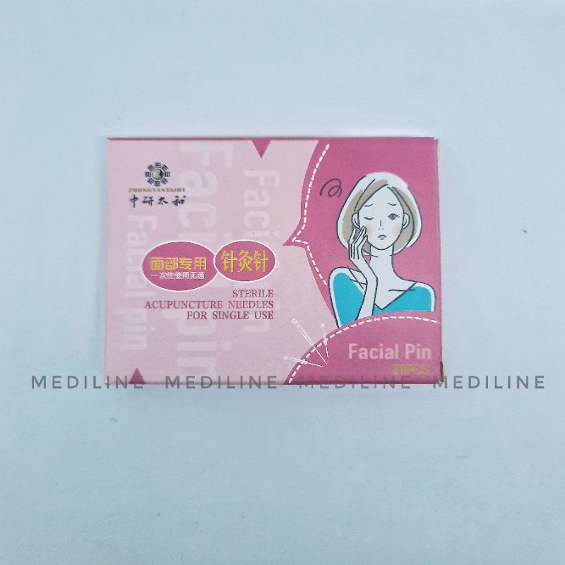 Facial pin | jarum wajah Taihe gagang plastik isi 20