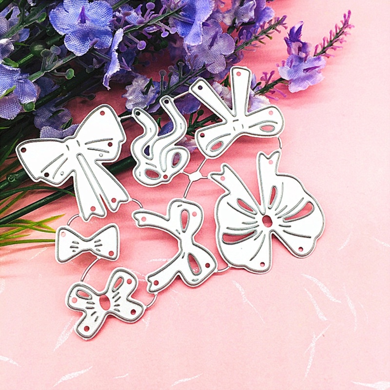 Cetakan Stensil Cutting Dies Motif Pita Bahan Metal Untuk Scrapbook / Craft Diy / Kartu