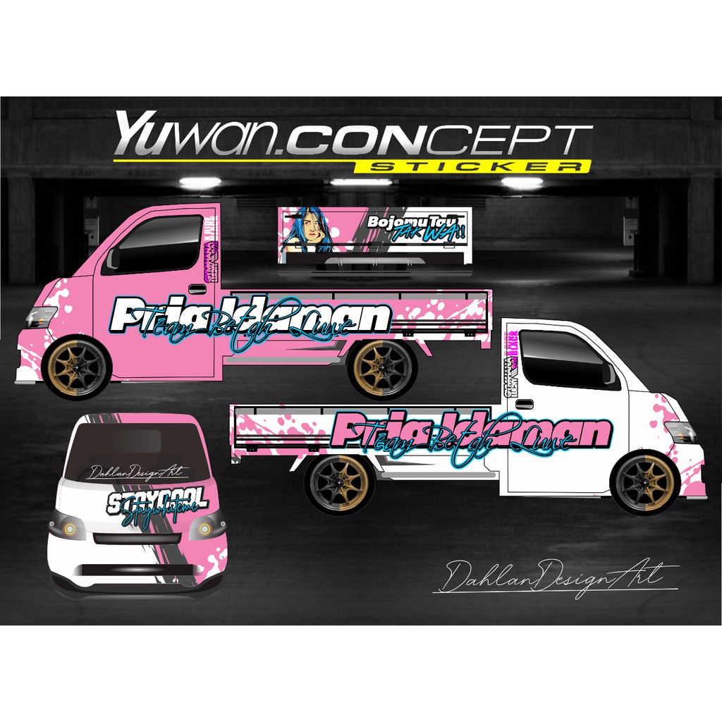 decal stiker gran max custom pink