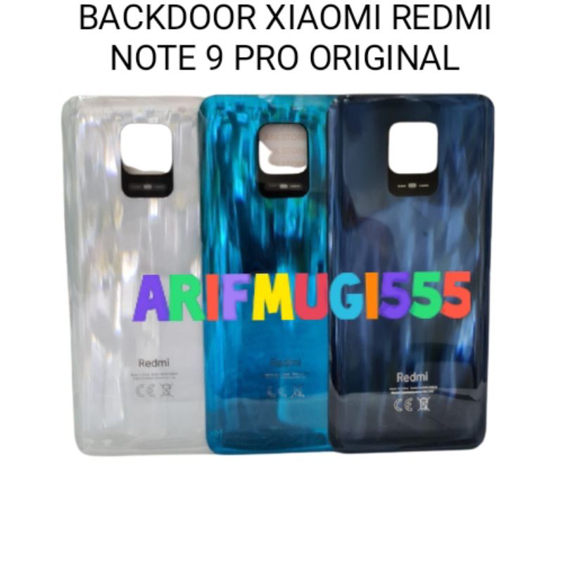 TUTUP BELAKANG BACKDOOR BACKCOVER KESING CASING HOUSING XIAOMI REDMI NOTE 9 PRO ORIGINAL