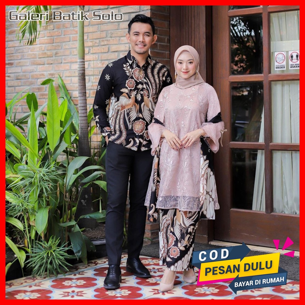 Maura Couple - Sania Ruffle Batik Couple ori Ndoro jowi DNT Garansi Termurah Shopee - Batik Solo