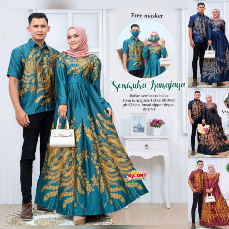 COUPLE GAMIS SEMI SUTRAMAURA COUPLE CP SEMI SUTRA BAJU COUPLE PASANGAN COUPLE GAMIS MURAH COUPLE SM