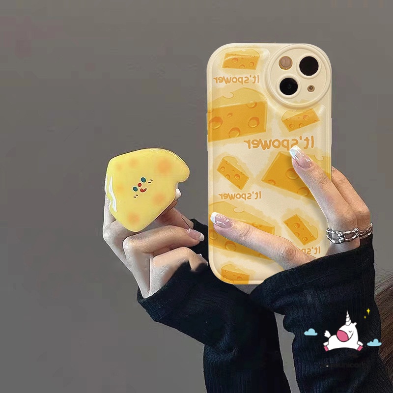 Soft Case Desain Kartun Keju 3D Untuk iPhone 11 14 13 12 Pro MAX 6 6s 7 8 14 Plus XR X XS MAX SE 2020