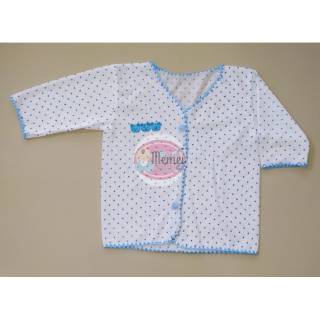 4 pcs Baju  bayi  lengan  panjang  motif POLKADOT halus lembut 