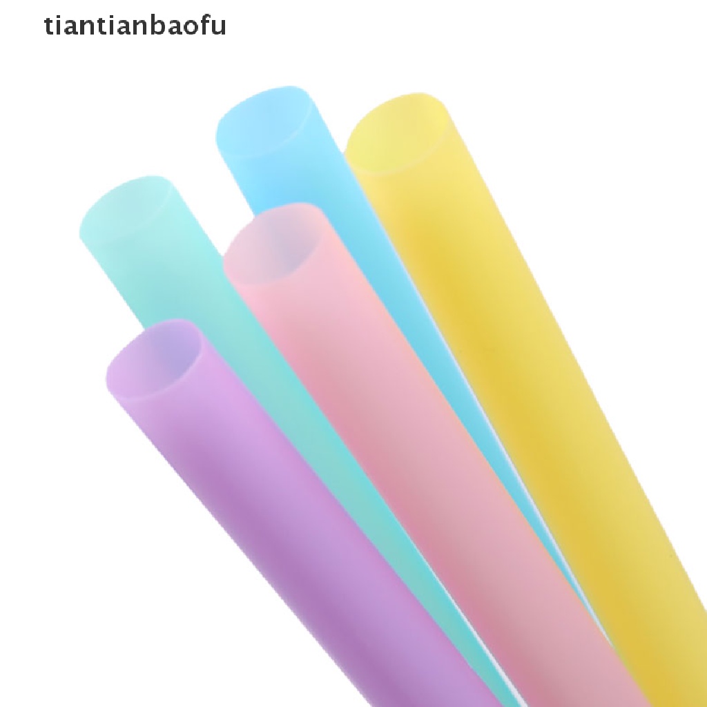 [tiantianbaofu] 100pcs Large Drinking Straws Mixed Colors For Pearl Bubble Milk Tea Smoothie Boutique