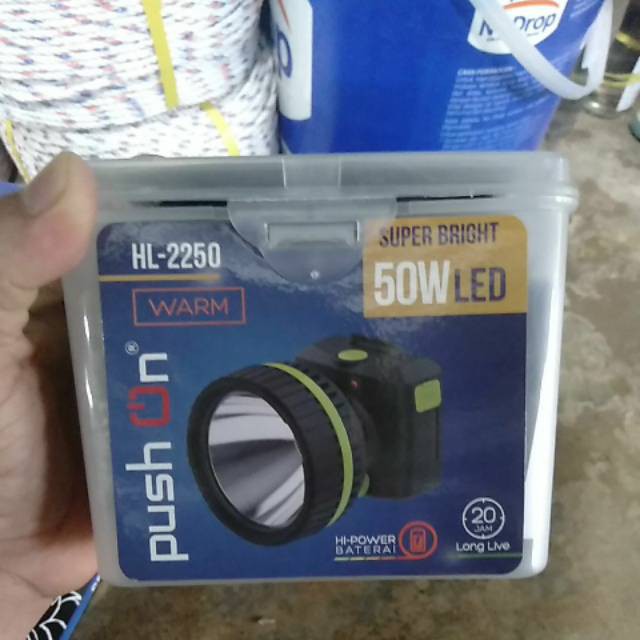 SENTER KEPALA 50 WATT MERK PUSH ON