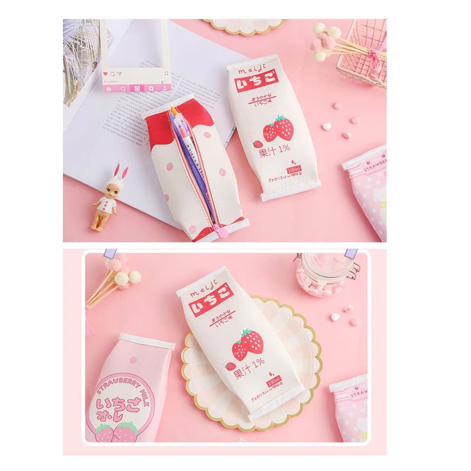 

TEMPAT PENSIL JAPANESE STRAWBERRY MILK / TEMPAT KOSMETIK