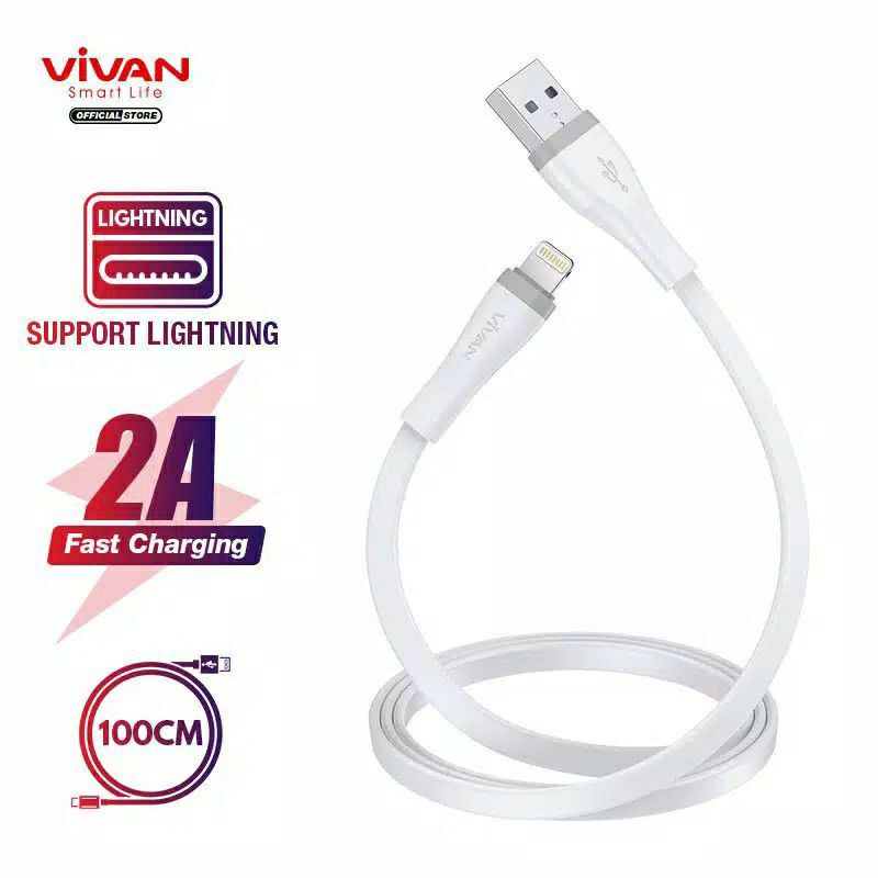 Kabel Data Vivan SL100S Kabel Data Lightning iPhone ORIGINAL