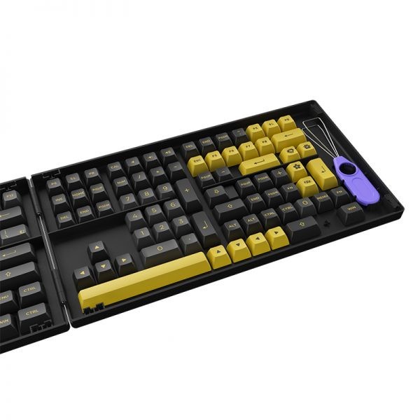 Akko Black &amp; Gold Keycaps Hiragana Version 158 set ASA Profile