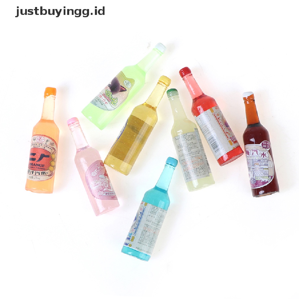 Justbuyingg.Id 5pcs / Set Mainan Miniatur Botol Minuman Soda Skala 1: 12 Untuk Aksesoris Rumah Boneka