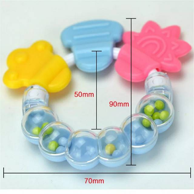 Mainan Rattle Teether Gigit Genggam Bayi Anak Mainan Gigit Bayi