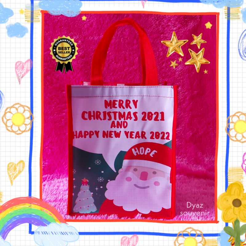 

Tas natal / Merry Christmas bag Tas mika natal souvernir Natal Tote bag organizer tas kado
