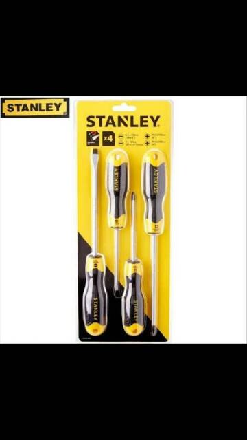 Obeng Set Stanley 4pcs Cushion Grip S/Driver Set ( 66-671 ) Stanley