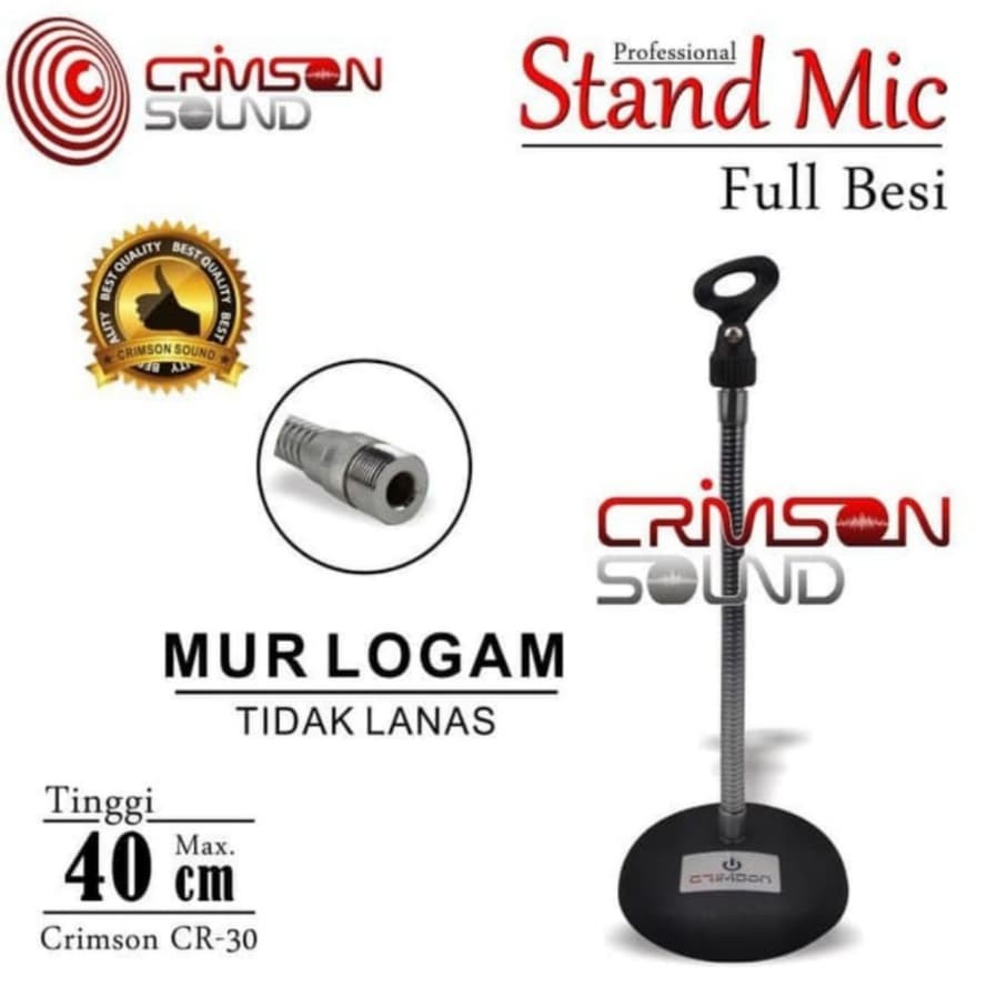 STAND MIC MEJA DESK CRIMSON CR-30 TINGGI 40 CM