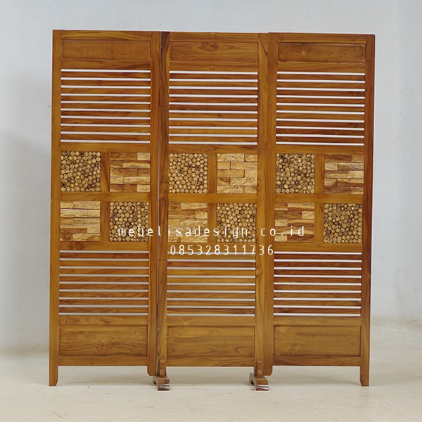 Penyekat Ruangan Minimalis Jati, Pembatas Ruangan Sketsel Lipat