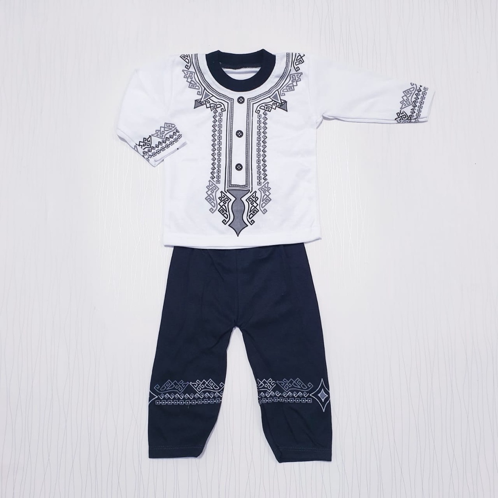 setelan pakaian muslim bayi laki-laki usia 0-12 bulan / baju anak cowo islami baju koko / baju baby