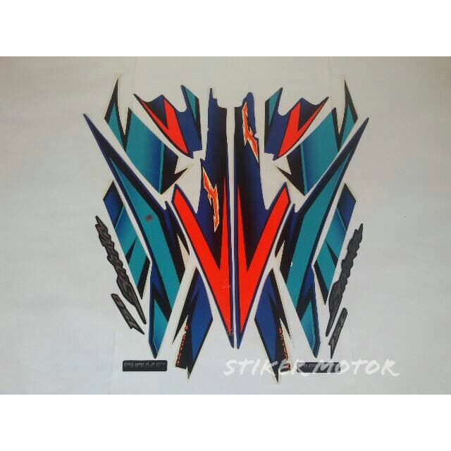 striping motor satria fu 150 2007 biru murah