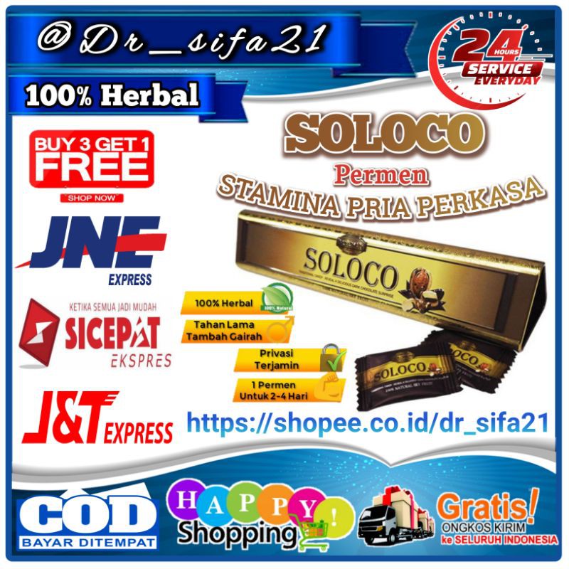 SOLOCO CANDY Ori 100% Asli Isi 12pcs Permen Stamina Kuat Tahan Lama Ampuh