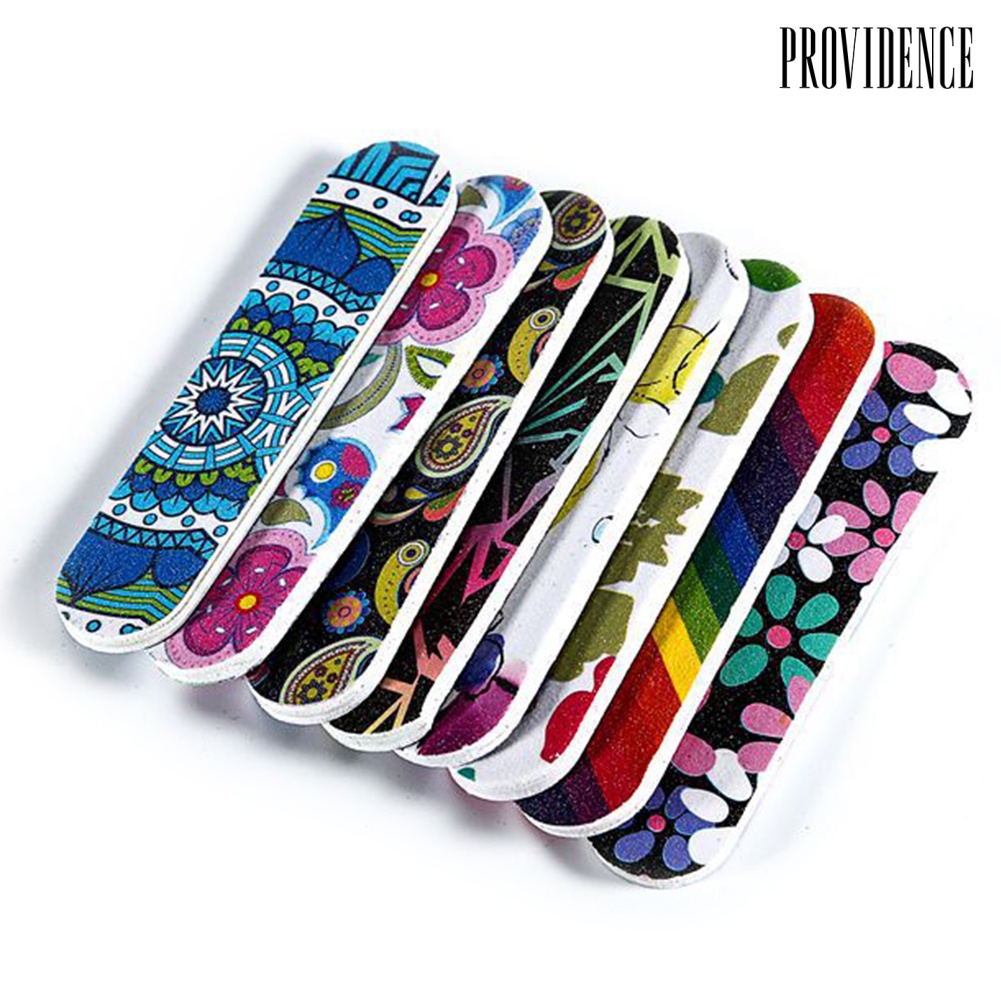 Providence 10pcs Kikir Kuku Mini Dua Sisi Bentuk Bunga Untuk Nail Art