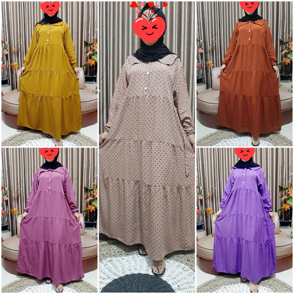 BEST SELLER GAMIS SUSUN JUMBO TERBARU 2022 RAYON RAMPEL LONG DRESS MIDI DASTER JUMBO LD 120 MOTIF BAJU MUSLIM KEKINIAN