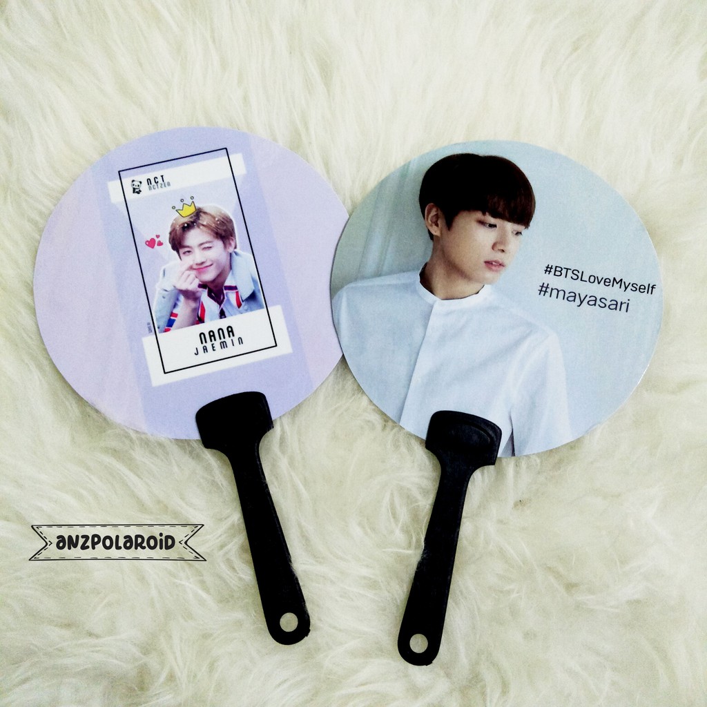 KIPAS TANGAN HANDFAN CUSTOM SOUVENIR KADO UNIK - 2 SISI