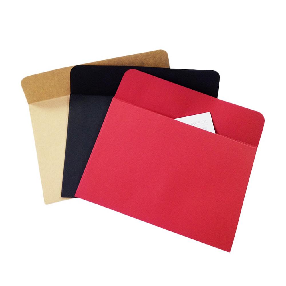 Nickolas1 Amplop Simplicity Vintage Hitam Merah Untuk Sekolah Kantor Bisnis Stationary Kraft Paper Letter Supplies