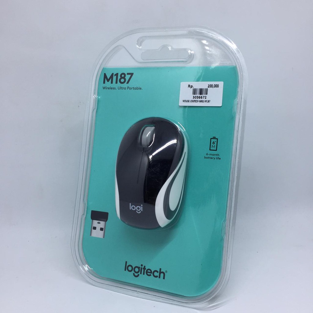 MOUSE LOGITECH WIRELESS M187 GARANSI RESMI 100% ORIGINAL MOUSE AWET BERKUALITAS DAN MURAH