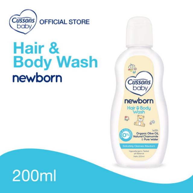 ♥BabyYank♥ CUSSONS BABY NEWBORN HAIR &amp; BODY WASH - 100ML-200ML