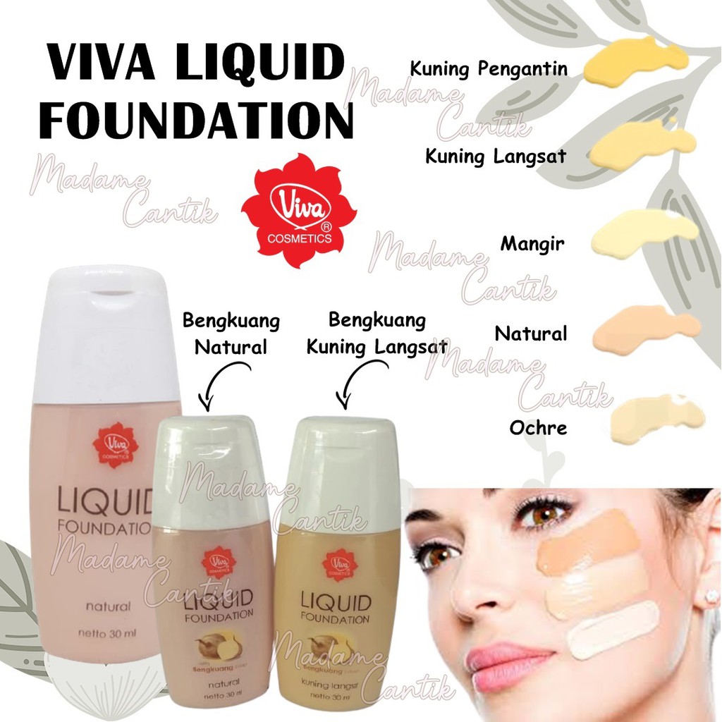 ✿ MADAME ✿ VIVA NEW PACK VIVA LIQUID FOUNDATION / MAKE UP FOUNDATION ORIGINAL